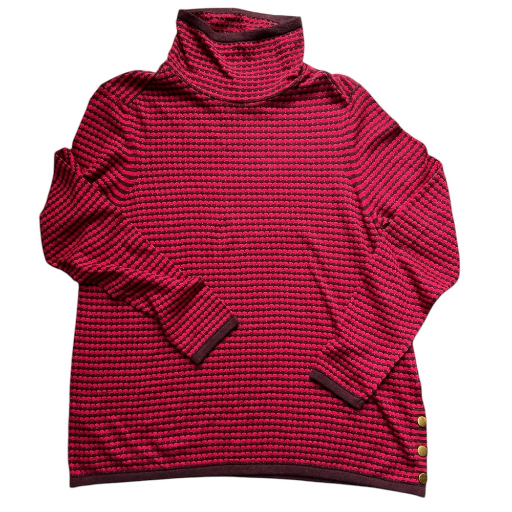 Aventura top women’s long sleeve lightweight organic cotton red brown M